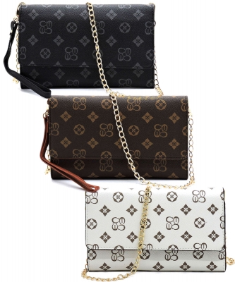 6 pcs Monogrammed Clutch Wallet Cell Phone Purse CS061